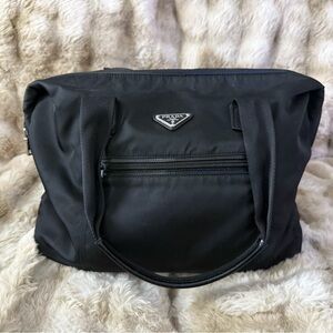 Prada Tessuto Nylon Tote Bag – Black – Authentic – Everyday Shoulder Bag